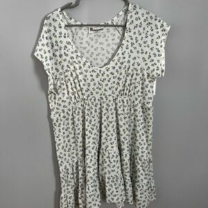 No Boundaries white and blue Floral Mini Dress